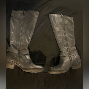 Born tall black leather boots M/W size 8.5